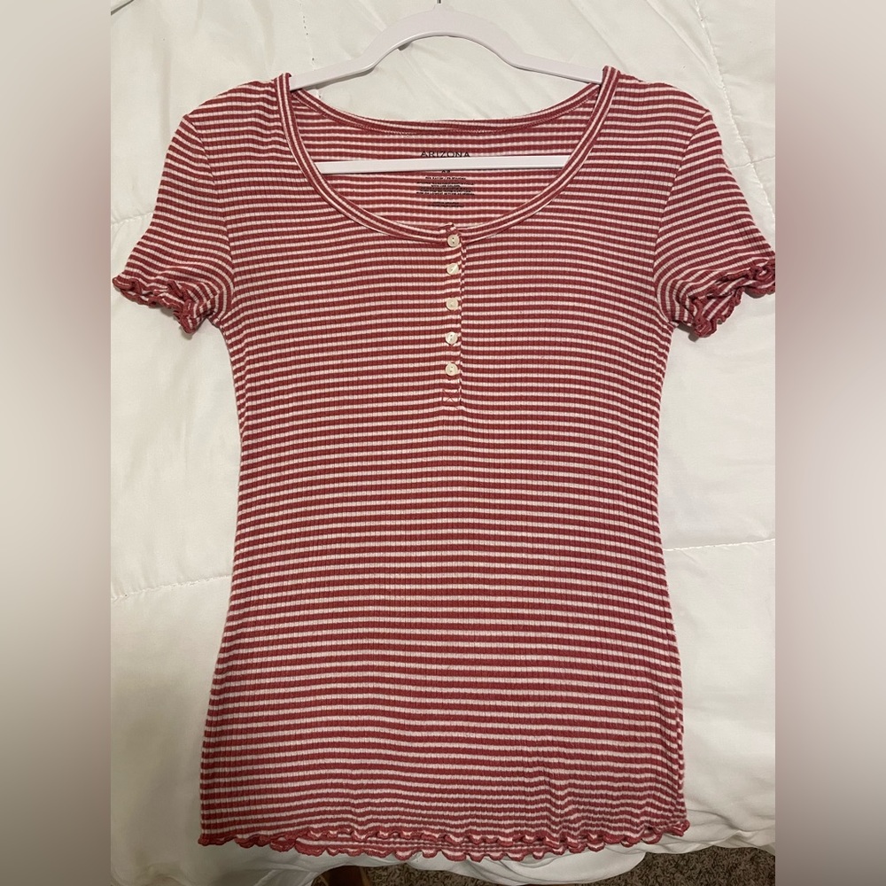 Striped short sleeve shirt